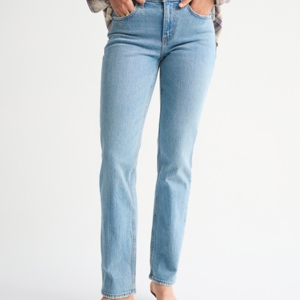 Abercrombie & Fitch Light Blue Straight Leg Jeans